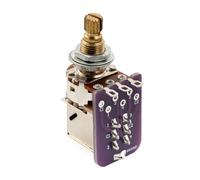Musiclily Pro A500K PCB Mod DPDT Push-Pull Potenciómetro Latón Métrico | Eje Dividido 9,5mm,Audio Taper Poti, para Guitarra Eléctrica Bajo