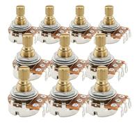 Musiclily Pro B500K Mini Potenciómetro Latón Métrica Split Short Shaft 6,5mm Lineal Taper Pot para Guitarra Eléctrica Bajo (Set de 10)