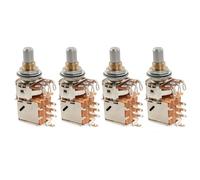 Musiclily Pro B500K Potenciómetro Push-Pull Latón Métrica Solid Standard Shaft 9,5mm Lineal Taper Pot para Guitarra Eléctrica Bajo (Set de 4)