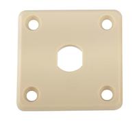 Musiclily Pro Cuadrado Guitarra Placa de Jack de Plástico Jack Plate para Guitarra Eléctrica tipo Epiphone LP, Crema
