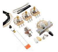 Musiclily Pro Guitarra Eléctrica DIY Kit de Electrónica para American Strat Style SSS con Selector 5 Posiciones y 3A Potenciometros, Nickel Jack