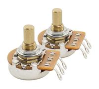Musiclily Pro HD A1 Meg Potenciómetros Latón Métrica Solid Short Shaft 6,5mm Audio Taper Pot para Guitarra Eléctrica Jazzmaster Jaguar Bajo (Set de 2)