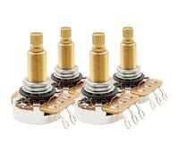 Musiclily Pro HD A1 Meg Potenciómetros Latón Métrica Split Long Shaft 19mm Audio Taper Poti para LP/SG/Offset Style Guitarra Eléctrica Bajo (Set de 4)