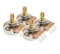 Musiclily Pro HD A1 Meg Potenciómetros Latón Métrica Split Short Shaft 6,5mm Audio Taper Poti para Guitarra Eléctrica Bajo(Set de 4)