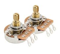 Musiclily Pro HD A1 Meg Potenciómetros Latón Métrica Split Short Shaft 6,5mm Audio Taper Poti para Jazzmaster Style Guitarra Eléctrica Bajo(Set de 2)