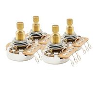Musiclily Pro HD A1 Meg Potenciómetros Latón Métrica Split Standard Shaft 9,5mm Audio Taper Poti para LP/SG/Offset Style Guitarra Eléctrica Bajo (Set de 4)