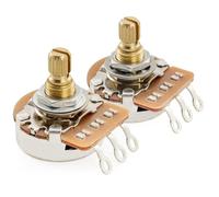 Musiclily Pro HD A1M+B1 Meg Potenciómetros Latón Métrica Split Short Shaft 6,5mm Audio Lineal Taper Poti para Jazzmaster Style Guitarra Eléctrica Bajo(Set de 1A1B)