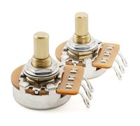 Musiclily Pro HD A500K+B500K Potenciómetros Latón Métrica Solid Short Shaft 6,5mm Audio Lineal Taper Pot para Guitarra Eléctrica Tele PB JB Bajo (Set de 1A1B)