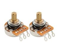 Musiclily Pro HD A500K Potenciómetros Latón Solid Short Shaft 1/4" Audio Taper Poti para Tele PB JB Style Guitarra Eléctrica Bajo estilo Tele PB JB (Set de 2)