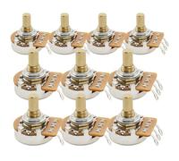 Musiclily Pro HD B1 Meg Potenciómetros Latón Métrica Solid Short Shaft 6,5mm Lineal Taper Pot para Guitarra Eléctrica Bajo (Set de 10)