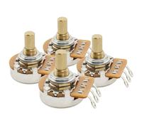 Musiclily Pro HD B1 Meg Potenciómetros Latón Métrica Solid Short Shaft 6,5mm Lineal Taper Pot para Guitarra Eléctrica Bajo(Set de 4)