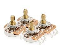 Musiclily Pro HD B1 Meg Potenciómetros Latón Métrica Split Short Shaft 6,5mm Lineal Taper Poti para Guitarra Eléctrica Bajo(Set de 4)