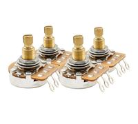 Musiclily Pro HD B1 Meg Potenciómetros Latón Métrica Split Standard Shaft 9,5mm Lineal Taper Poti para LP/SG/Offset Style Guitarra Eléctrica Bajo (Set de 4)