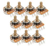 Musiclily Pro HD B500K Potenciómetro Latón Solid Short Shaft 1/4" Lineal Taper Poti para Guitarra Eléctrica Bajo (Set de 10)