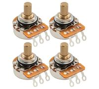 Musiclily Pro HD B500K Potenciómetro Latón Solid Short Shaft 1/4" Lineal Taper Poti para Guitarra Eléctrica Bajo (Set de 4)