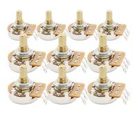 Musiclily Pro HD B500K Potenciómetros Latón Métrica Solid Short Shaft 6,5mm Lineal Taper Pot para Guitarra Eléctrica Bajo (Set de 10)