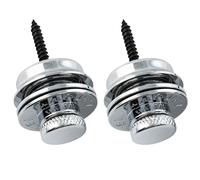 Musiclily Pro Heavy Duty Bloqueo de Correas Strap Locks para Guitarra Eléctrica Fender Strat/Tele o Bajo, Cromado (Set de 2)