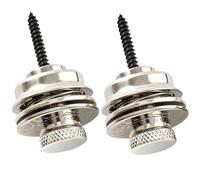 Musiclily Pro Heavy Duty Bloqueo de Correas Strap Locks para Guitarra Eléctrica Fender Strat/Tele o Bajo, Níquel (Set de 2)