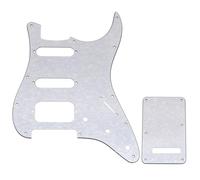 Musiclily Pro HSS Golpeador y Placa Trasera Set 4 capas White Pearl | para Guitarra Eléctrica Estilo Fender Squier Sonic Strat