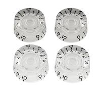 Musiclily Pro Imperial Pulgadas Tamaño Botones de Potenciómetro Speed Knobs Perillas para USA Guitarra Eléctrica Les Paul Style,Transparente (Juego de 4)