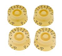 Musiclily Pro Imperial Pulgadas Tamaño Botones de Potenciómetros Forma Cilíndrica Perillas para USA Guitarra Eléctrica Les Paul Style, Crema (Juego de 4)