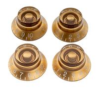 Musiclily Pro Imperial Pulgadas Tamaño Botones de Potenciómetros Forma de Sombrero Perillas para USA Guitarra Eléctrica Les Paul Style, Oro (Juego de 4)