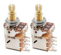 Musiclily Pro Latón Métrico B500K Potenciómetros Push/Pull Lineal Eje Dividido para Guitarra Eléctrica o Bajo (Set de 2)