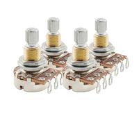 Musiclily Pro Latón Rosca Mini Métrico B250K Potenciómetros Lineal Split Shaft Poti para Guitarra Eléctrica Bajo (Set de 4)