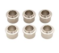 Musiclily Pro Latón Sólido 9,2mm Bushing de Clavijero para Vintage Clavijas de Afinación Guitarra Eléctrica Fender, Nickel (Set de 6)