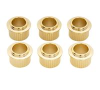 Musiclily Pro Latón Sólido 9,2mm Bushing de Clavijero para Vintage Clavijas de Afinación Guitarra Eléctrica Fender, Dorado (Set de 6)