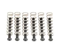 Musiclily Pro M3x25mm Tornillos y Muelles de Acero Pastilla Humbucker para Guitarra Eléctrica Import, Negro (Set de 6)