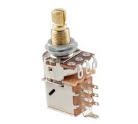 Musiclily Pro Métrico A500K Potenciómetros Push/Pull Eje Dividido 9,5mm | Latón, Audio Poti, para Guitarra Eléctrica Bajo