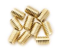 Musiclily Pro Métrico M4x6mm Tornillos Allen Botón de Acero Inoxidable para Perillas Guitarra Eléctrica Bajo, Dorado (Set de 10)