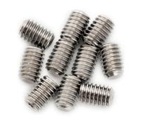 Musiclily Pro Métrico M4x6mm Tornillos Allen Botón de Acero Inoxidable para Perillas Guitarra Eléctrica Bajo, Cromado (Set de 10)