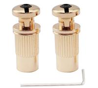 Musiclily Pro Métrico Seperable Cordal Taipiece Pernos e Insertos para Guitarra Eléctrica estilo Epiphone Les Paul, Cromado (Set de 2)