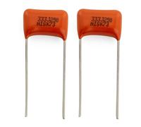 Musiclily Pro NISSEI Japan Orange MPE CBB Condensadores de Película Polipropileno Metalizado,033uF 5% 250V para Guitarra Eléctrica y Bajo (Set de 2)