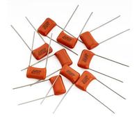 Musiclily Pro NISSEI Japan Orange MPE CBB Condensadores de Película Polipropileno Metalizado,033uF 5% 250V para Guitarra Eléctrica y Bajo (Set de 10)