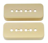 Musiclily Pro Plástico Cubierta de Pastilla P90 Soapbar Pickup Covers para Guitarra Eléctrica EE. UU. Les Paul, Crema (Juego de 2)