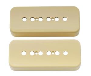 Musiclily Pro Plástico Cubierta de Pastilla P90 Soapbar Pickup Covers para Guitarra Eléctrica EE. UU. Les Paul, Crema (Juego de 2)