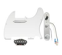 Musiclily Pro Pre-Wired Tele Pickguard Guitarra Golpeador Pre-cableado con Loaded Placa Control Artec Pastillas Alnico 5 para Guitarra Eléctrica tipo Tele, 3 capas Blanco