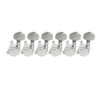 Musiclily Pro R15J Zurdos 6 en línea Clavija de Afinación Bloqueo 15:1 Ratio Clavijero Bloqueantes con Botón Hexagonal para Guitarra Eléctrica tipo Strat Tele, Cromado