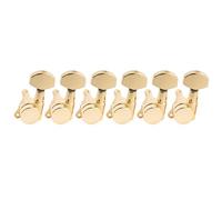Musiclily Pro R15J Zurdos 6 en línea Clavija de Afinación Bloqueo 15:1 Ratio Clavijero Bloqueantes con Botón Hexagonal para Guitarra Eléctrica tipo Strat Tele, Dorado