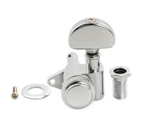 Musiclily Pro R18K 18:1 Ratio Individuales Clavija de Afinación Bloqueo Lado Agudo Clavijero Bloqueantes con Botón Media Luna Tornillo 90° para Guitarra Eléctrica Acústica, Cromado