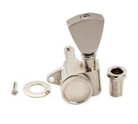 Musiclily Pro R18K 18:1 Ratio Individuales Clavija de Afinación Bloqueo Lado Agudo Clavijero Bloqueantes con Botón Keystone para Guitarra Eléctrica Acústica, Nickel