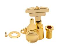 Musiclily Pro R18K 18:1 Ratio Individuales Clavija de Afinación Bloqueo Lado Agudo Clavijero Bloqueantes con Botón GR para Guitarra Eléctrica Acústica, Dorado