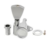 Musiclily Pro R18K 18:1 Ratio Individuales Clavija de Afinación Bloqueo Lado Graves Clavijero Bloqueantes con Botón Keystone para Guitarra Eléctrica Acústica, Cromado