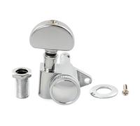 Musiclily Pro R18K 18:1 Ratio Individuales Clavija de Afinación Bloqueo Lado Graves Clavijero Bloqueantes con Botón Media Luna para Guitarra Eléctrica Acústica, Cromado