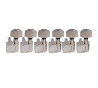 Musiclily Pro R18K-19 Zurdos 6-en-Línea 18:1 2-Pin Clavijas Nickel | Escalonadas,Clavijeros Sellado,Botón Hexagonal, para Guitarra Eléctrica tipo Fender Strat Tele