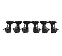 Musiclily Pro R18K 3L3R Clavijas de Afinación 18:1 Ratio Sellado Clavijeros con Botón Estilo GR para Guitarra Eléctrica Acústica, Negro