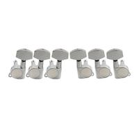 Musiclily Pro R18K 3L3R Clavijas de Afinación 18:1 Ratio Sellado Clavijeros con Botón Hexagonal Grande para Guitarra Eléctrica Acústica, Cromado